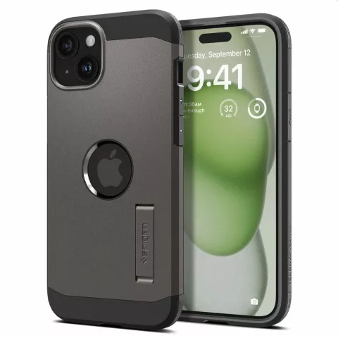 Spigen Tough Armor Magfit Case hoesje geschikt voor iPhone 15 Plus - zwart