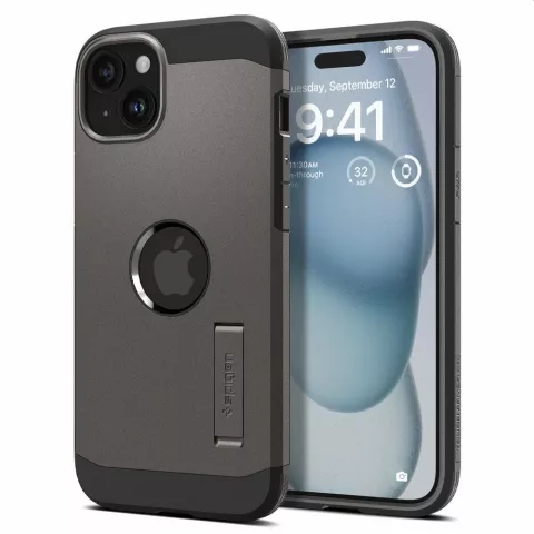 Spigen Tough Armor Magfit Case hoesje voor iPhone 15 - zwart