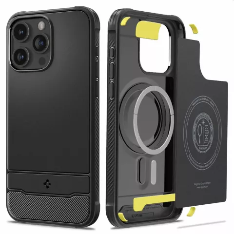 Spigen Rugged Armor Magfit Case hoesje geschikt voor iPhone 15 Pro Max - zwart