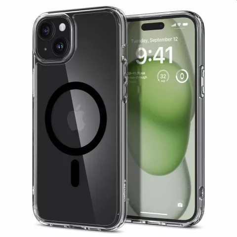 Spigen Ultra Hybrid Magfit Case hoesje geschikt voor iPhone 15 Plus - zwart