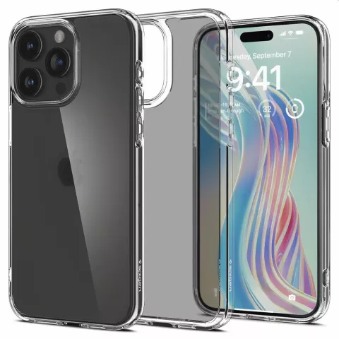 Spigen Ultra Hybrid Case hoesje voor iPhone 15 Pro Max - Crystal Clear