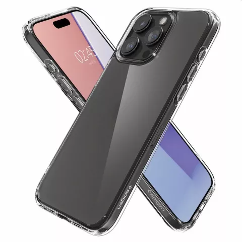 Spigen Ultra Hybrid Case hoesje voor iPhone 15 Pro - Crystal Clear