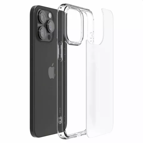 Spigen Ultra Hybrid Case hoesje voor iPhone 15 Pro - Crystal Clear