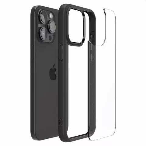 Spigen Ultra Hybrid Case hoesje voor iPhone 15 Pro Max - Matte zwart