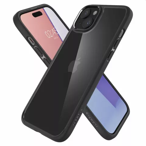 Spigen Ultra Hybrid Case hoesje voor iPhone 15 Plus - Matte zwart