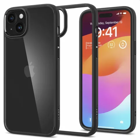 Spigen Ultra Hybrid Case hoesje voor iPhone 15 - Matte zwart