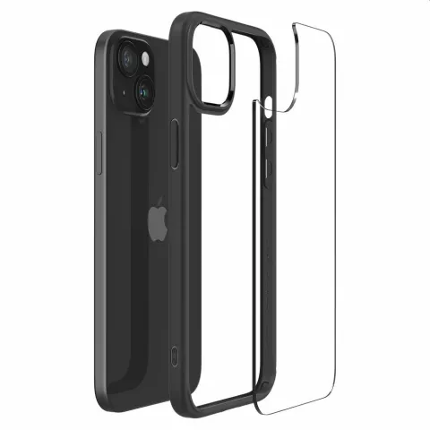 Spigen Ultra Hybrid Case hoesje voor iPhone 15 - Matte zwart