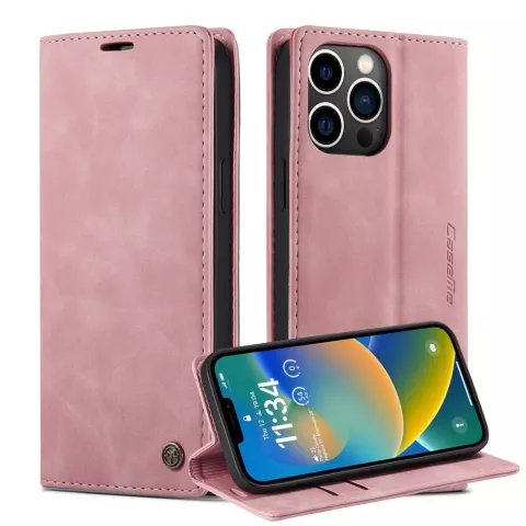 Caseme Retro Wallet Case hoesje voor iPhone 15 Pro - Pink