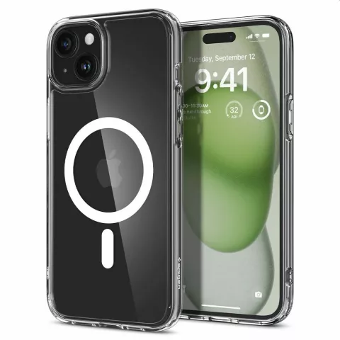 Spigen Ultra Hybrid Magfit Case hoesje voor iPhone 15 Plus - White