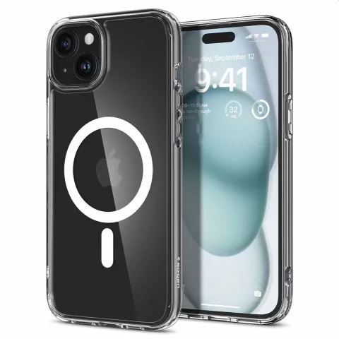 Spigen Ultra Hybrid Magfit Case hoesje voor iPhone 15 - White