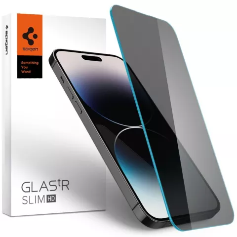 Spigen Privacy Glass Screenprotector geschikt voor iPhone 14 Pro Max - Transparant