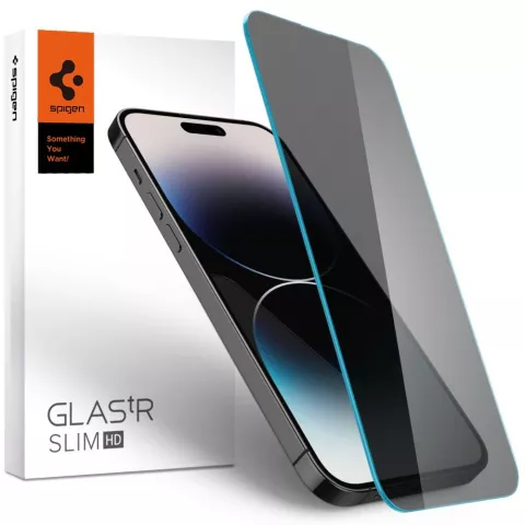 Spigen Privacy Glass Screenprotector voor iPhone 14 Pro - Transparant