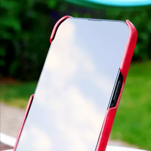 Duo Cardslot Wallet vegan leather hoesje voor iPhone 15 Pro Max - rood