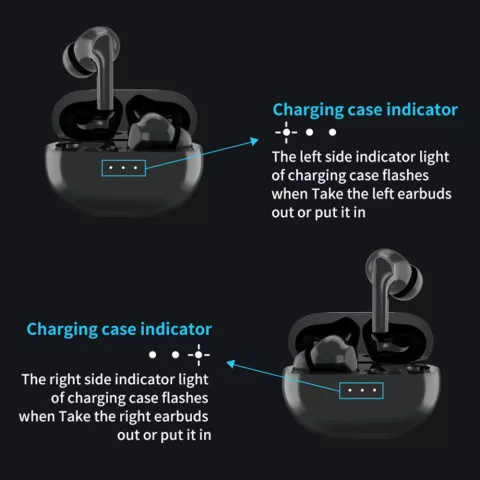 XY Draadloze oortjes Bluetooth oordopjes In-Ear TWS ANC Active Noise Canceling Earbuds - Zwart