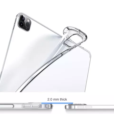 Flexibel TPU bescherming Cover hoes iPad Pro 12.9-inch (2018 2020 2021 2022) - Transparant doorzichtig case