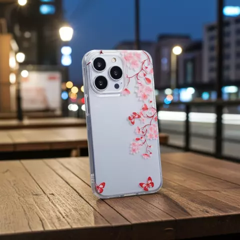 Zen Bloesem Bloemtakken Natuur Vlinders TPU geschikt voor iPhone 5 5s SE 2016 hoesje cover - Doorzichtig - Bloemen