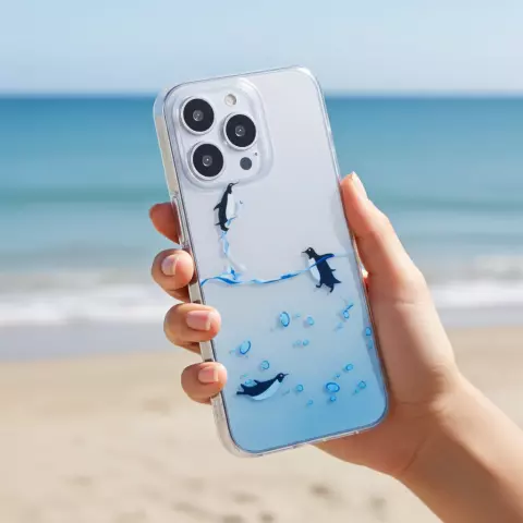 Pinguin Ocean TPU hoesje geschikt voor iPhone 13 Pro - doorzichtig