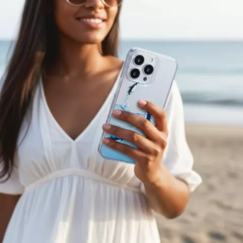 Pinguin Ocean TPU hoesje geschikt voor iPhone 13 Pro - doorzichtig