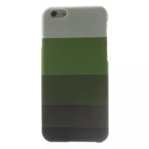 Glow in the Dark hoesje iPhone 6 6s - Groen tinten strepen cover