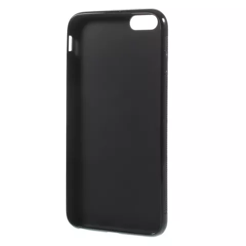 Effen zwart TPU hoesje iPhone 6 Plus 6s Plus silicone cover Black