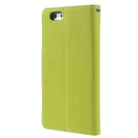 Origineel Mercury Goospery groene wallet Bookcase hoesje iPhone 6 6s lederen - portemonnee