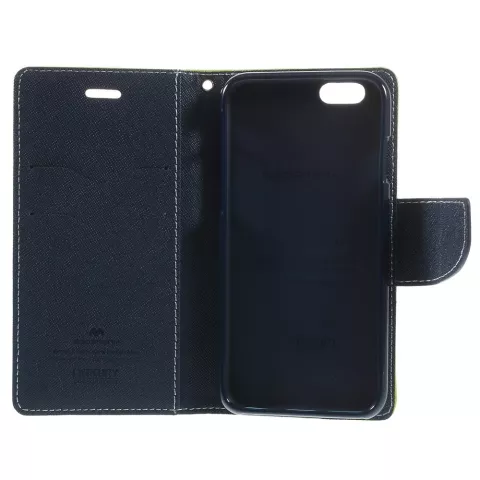 Origineel Mercury Goospery groene wallet Bookcase hoesje iPhone 6 6s lederen - portemonnee