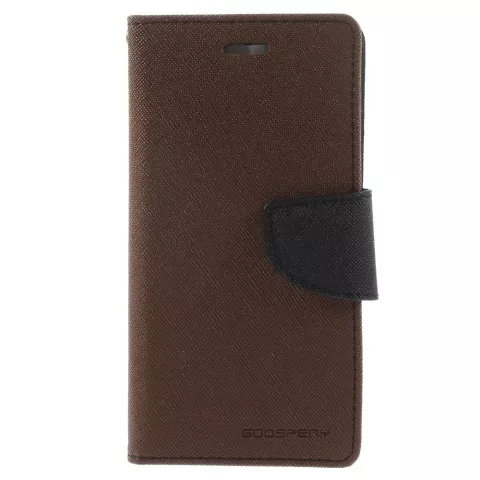 Wallet case Origineel Mercury Goospery Bookcase hoesje iPhone 6 6s Bruin zwart portemonnee