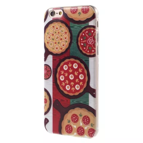 Pizza hoesje TPU iPhone 6 6s Italiaanse vlag Groen wit rood Italie cover