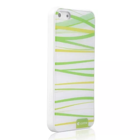 Groen wit Comma hoesje iPhone 5/5s en SE 2016 hardcase gras design