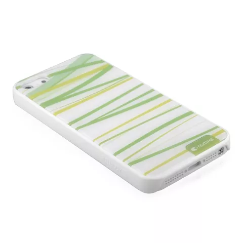 Groen wit Comma hoesje iPhone 5/5s en SE 2016 hardcase gras design