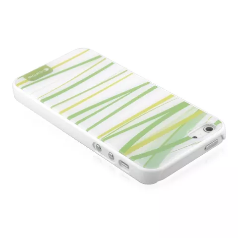 Groen wit Comma hoesje iPhone 5/5s en SE 2016 hardcase gras design