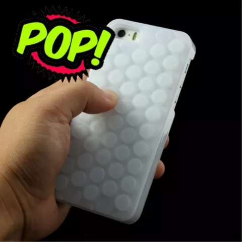 Bubbeltjesplastic silicone hoesje iPhone 5 5s SE 2016 Noppenfolie case