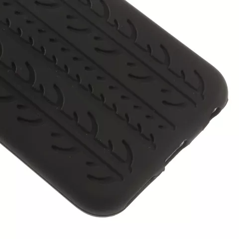 Zwarte autoband cover geschikt voor iPhone 6 Plus iPhone 6s Plus Silicone Autosporen hoesje