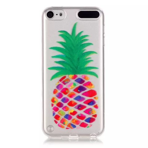 Doorzichtig ananas hoesje iPod Touch 5 6 7 Silicone pineapple case Kleurrijk
