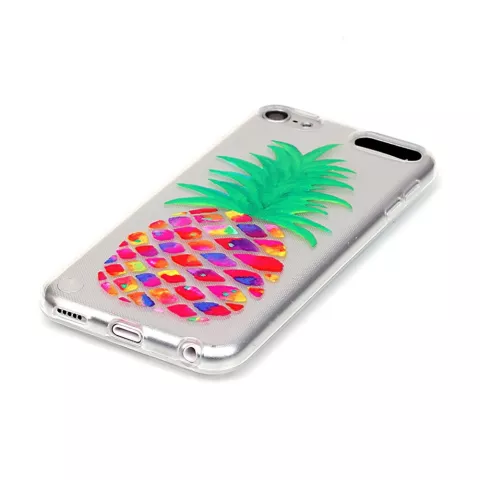 Doorzichtig ananas hoesje iPod Touch 5 6 7 Silicone pineapple case Kleurrijk