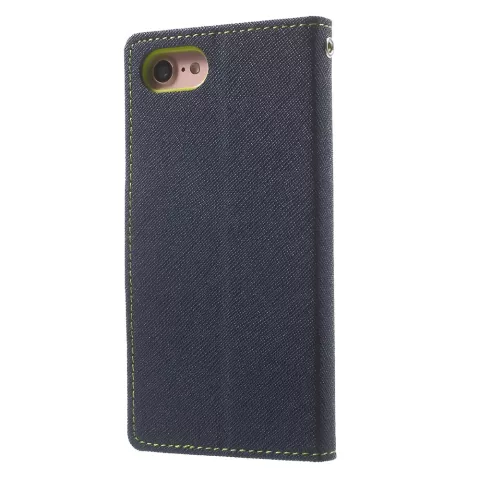 Mercury Goospery wallet Bookcase hoesje iPhone 7 8 SE 2020 SE 2022 Donkerblauw lederen - portemonnee