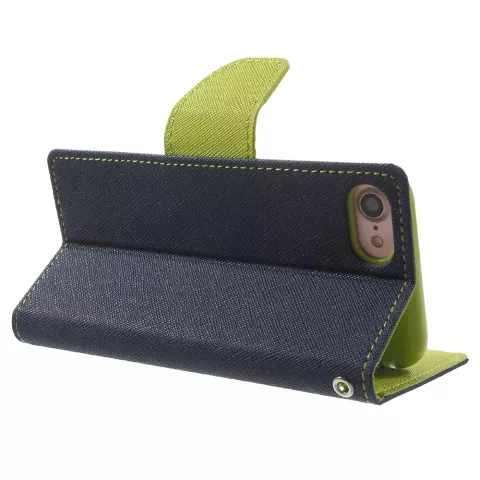 Mercury Goospery wallet Bookcase hoesje iPhone 7 8 SE 2020 SE 2022 Donkerblauw lederen - portemonnee