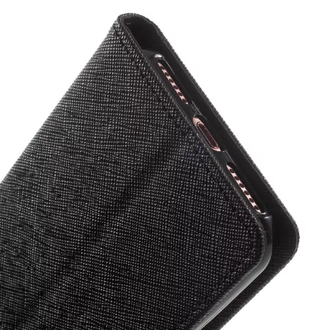 Portemonnee hoesje Originele Mercury Goospery case iPhone 7 8 SE 2020 SE 2022 Zwarte cover