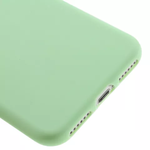 Effen groen gekleurde silicone hoesje iPhone 7 8 Groene cover Green case