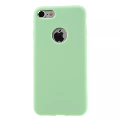 Effen groen gekleurde silicone hoesje iPhone 7 8 Groene cover Green case