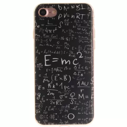 Natuurkunde formules TPU hoesje iPhone 7 8 SE 2020 SE 2022 E=MC2 wiskunde hoesje
