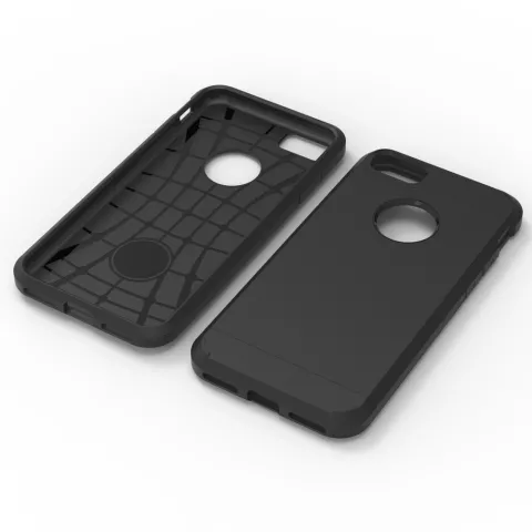 Shockproof iPhone 7 hoesje Zwart Zeer stevige TPU case cover