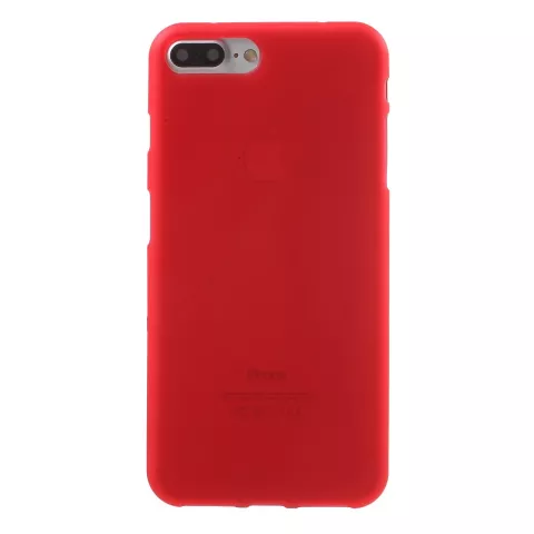 Rood silicone hoesje iPhone 7 Plus 8 Plus Rode cover effen Red case