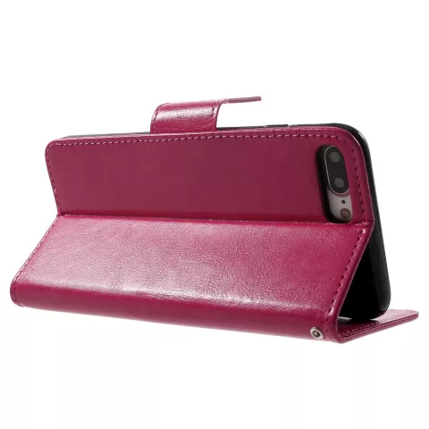 Roze portemonnee Bookcase hoesje iPhone 7 Plus 8 Plus Wallet case Lederen cover