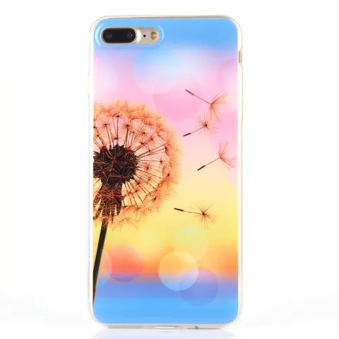Blaasbloem silicone TPU hoesje iPhone 7 Plus 8 Plus gekleurde cover bloem