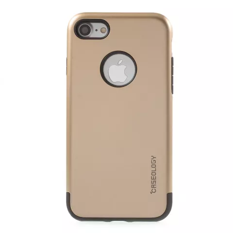 Caseology gouden hoesje iPhone 7 8 Golden TPU silicone case Zwarte cover