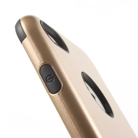 Caseology gouden hoesje iPhone 7 8 Golden TPU silicone case Zwarte cover
