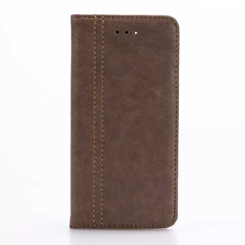 Wallet case iPhone 7 8 SE 2020 SE 2022 bookcase portemonnee hoesje Leder - Bruin