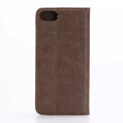 Wallet case iPhone 7 8 SE 2020 SE 2022 bookcase portemonnee hoesje Leder - Bruin