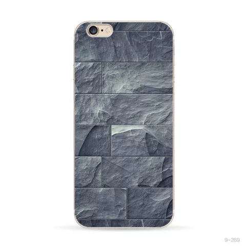 Natuursteen hoesje hardcase Grijs-blauw iPhone 6 Plus iPhone 6s Plus